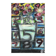 "The Psychic Telephone" Oil Pastel by Levi Glassro Gallery Wrap Canvas