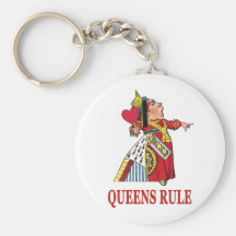 THE QUEEN OF HEARTS DECLARES QUEENS RULE KEYCHAINS