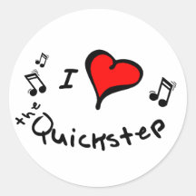 the Quickstep I Heart-Love Gift Round Sticker