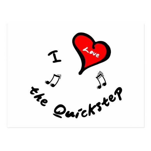 the Quickstep Items - I Heart the Quickstep Postcard