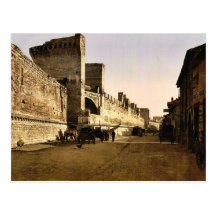 The ramparts, Avignon, Provence, France classic Ph Postcard