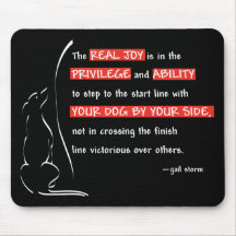 The Real Joy of Agility--dark apparel Mouse Mats
