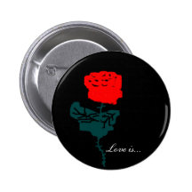The Red Rose Button