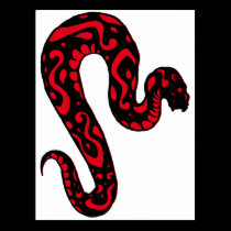 THE RED SNAKE postcards