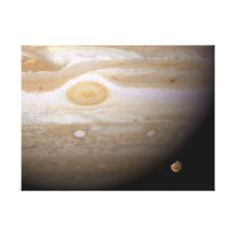 The Red Spot Of Jupiter & Ganymede Canvas Prints
