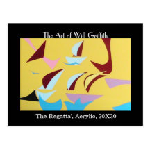 THE REGATTA PAINTING POSTCARD