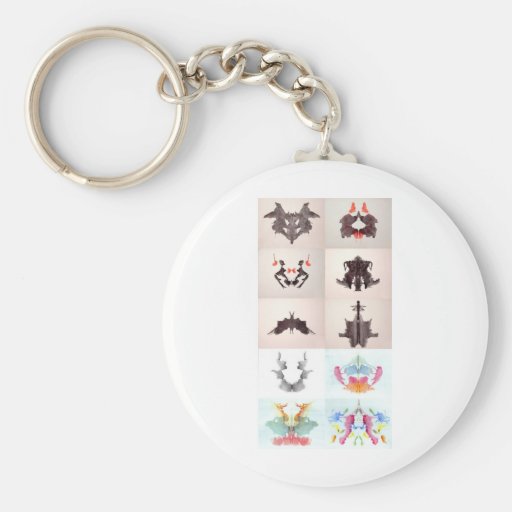 The Rorschach Test Ink Blots All 10 Plates 1-10 Key Chain