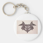 The Rorschach Test Ink Blots Plate 1 Bat, Moth Keychain