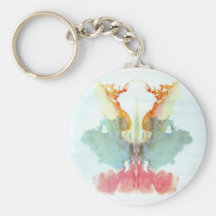 The Rorschach Test Ink Blots Plate 9 Human Key Chains