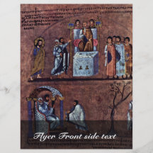 The Ruling Of The Pilatius By Meister Des Evangeli Custom Flyer