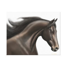 The Running Thoroughbred Horse Wrapped Canvas Gallery Wrap Canvas