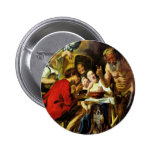 The Satyr And The Peasant By Jacob Jordaens Pinback Button