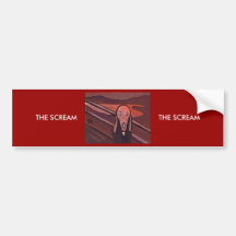 THE SCREAM MY VERSION BUMPER STICKERS
