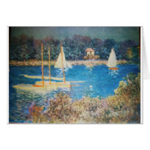 The Seine Near Argenteuil CLAUDE MONET Greeting Card