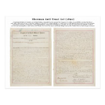 The Sherman Antitrust Act July 2 1890 Post Card