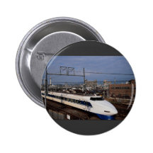 The Shinkansen or Bullet Train, Kyoto, Japan Buttons