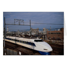 The Shinkansen or Bullet Train, Kyoto, Japan Greeting Cards