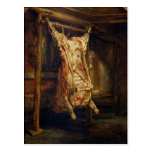 The Slaughtered Ox, 1655 Postcard