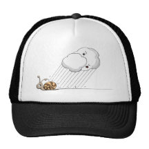 The snail who didn't like water trucker hat