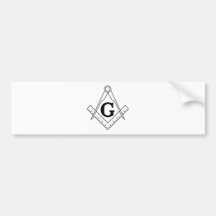 The Square and Compasses Freemasonry Symbol Bumper Stickers