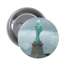 The Statue of  National Security Pinback Button