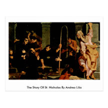 The Story Of St. Nicholas By Andrea Lilio Post Card