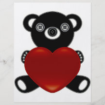 The stuffed toy of the bear flyer design