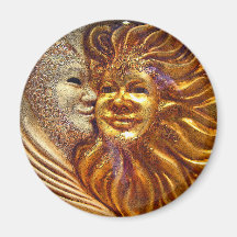 The Sun, The Moon, The Kiss Fridge Magnets