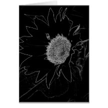 The sunflower and the bee greeting card