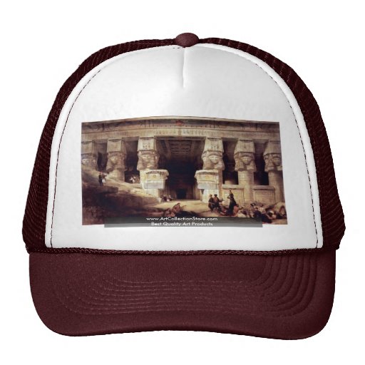 The Temple Of Dendera By David Roberts Trucker Hat