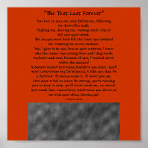 "The Test Last Forever", You love to...Poster