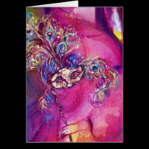 THE THIRD MASK  / VENETIAN MASQUREADE,pink purple cards