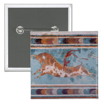 The Toreador Fresco, Knossos Palace, Crete Buttons