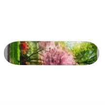 The Trees Are Flowering On My Street Custom Skate Board