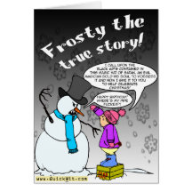The True Story of Frosty the Snowman Card
