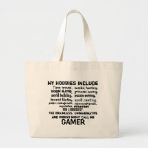 The Ultimate Gamer's Creed (White) Canvas Bags