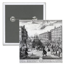 The View and Humours of Billingsgate, 1736 Pinback Button