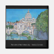 The view of the Vatican city Fridge Magnet