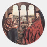 The Virgin Of Chancellor Rolin. By Jan Van Eyck  ( Stickers