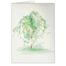 The Watercolor Willow Card