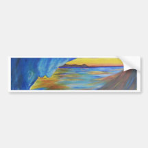 The Wave acrylic painting Bumper Sticker