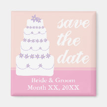 The Wedding Cake Save The Date Magnets