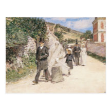 The Wedding March by Theodore Robinson, Newlyweds Postcard