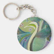 The Wedding Peacock Abstract Art Keychain