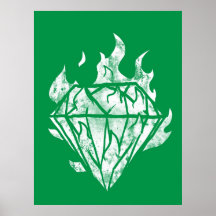 the white fire diamond is mine posters