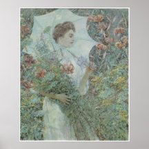 The White Parasol, c.1900 Poster