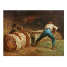 The Wood Sawyers, 1848 Postcard