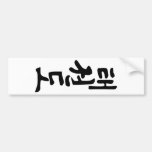 The Word Taekwondo In Korean Lettering Bumper Sticker