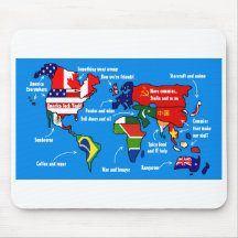 The world according to americans - Mousepad