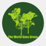 The World Goes Green Sticker